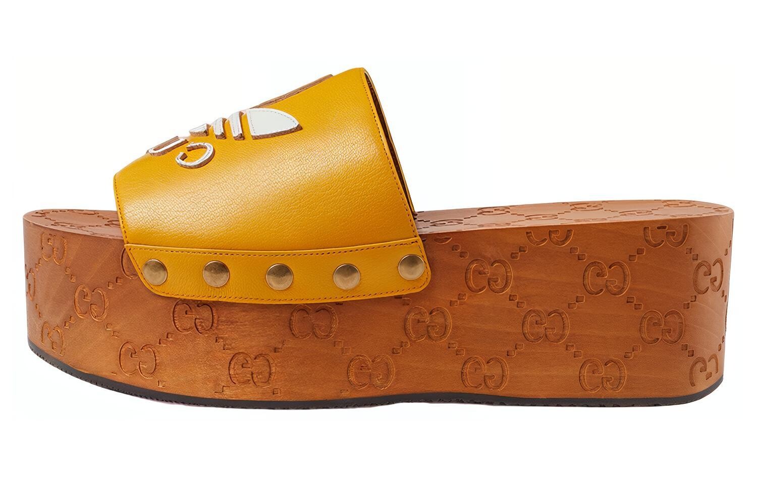 

X Adidas GG Clog желтые женские Gucci