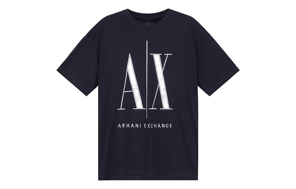 

Футболка мужская темно-синяя Armani Exchange, темно-синий