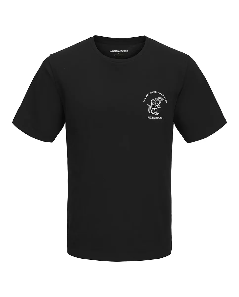 

Мужская футболка с короткими рукавами и принтом спереди Jack & Jones, черный
