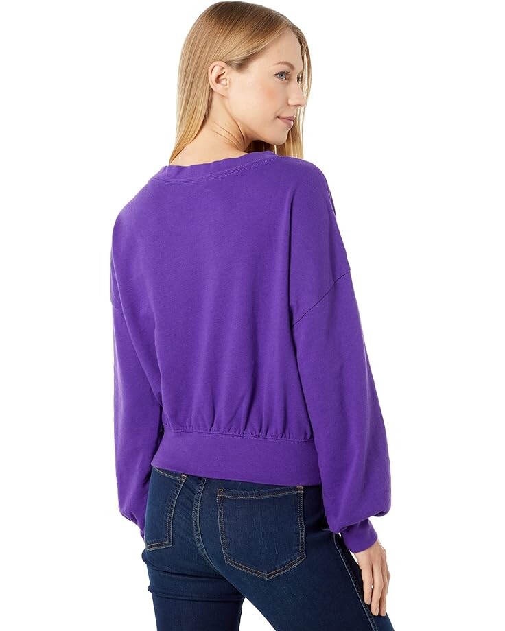 

Толстовка Lauren James East Carolina Pirates Cropped Crew Neck Sweatshirt, фиолетовый