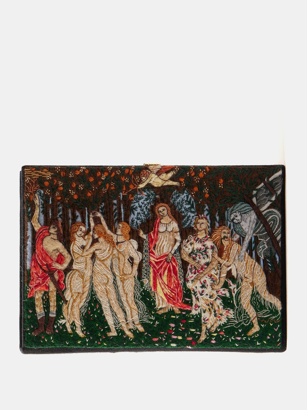 Клатч-книжка spring с вышивкой botticelli Olympia Le-Tan, черный