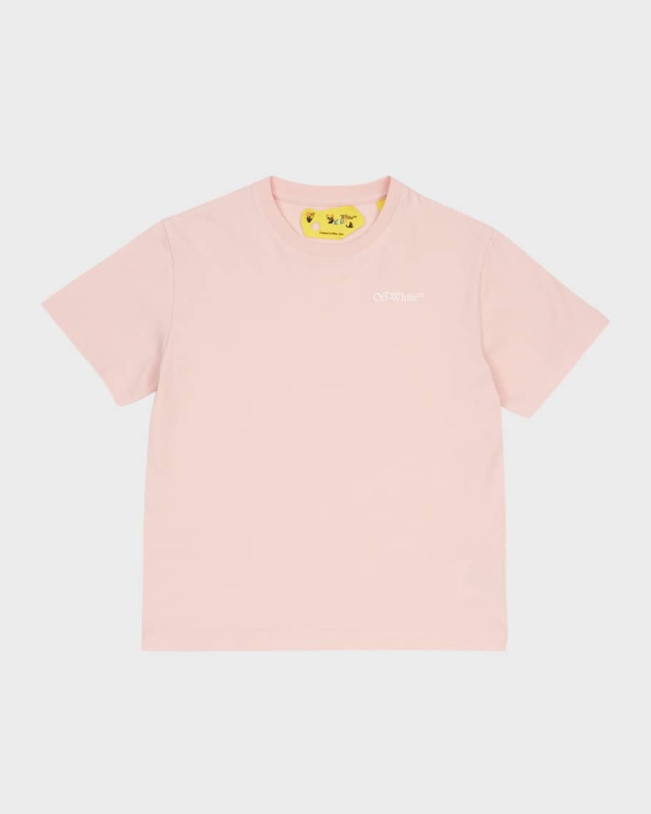 

Классическая футболка с логотипом для девочек, размеры 4–12 Off-White