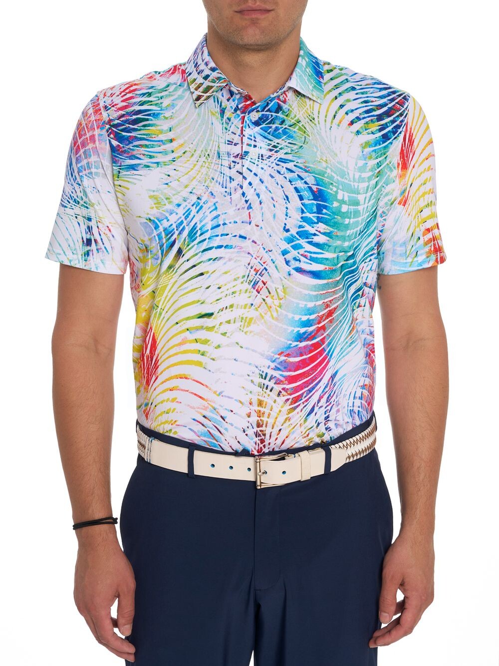 

Поло Colour Me Wild Performance Robert Graham, разноцветный, Серый