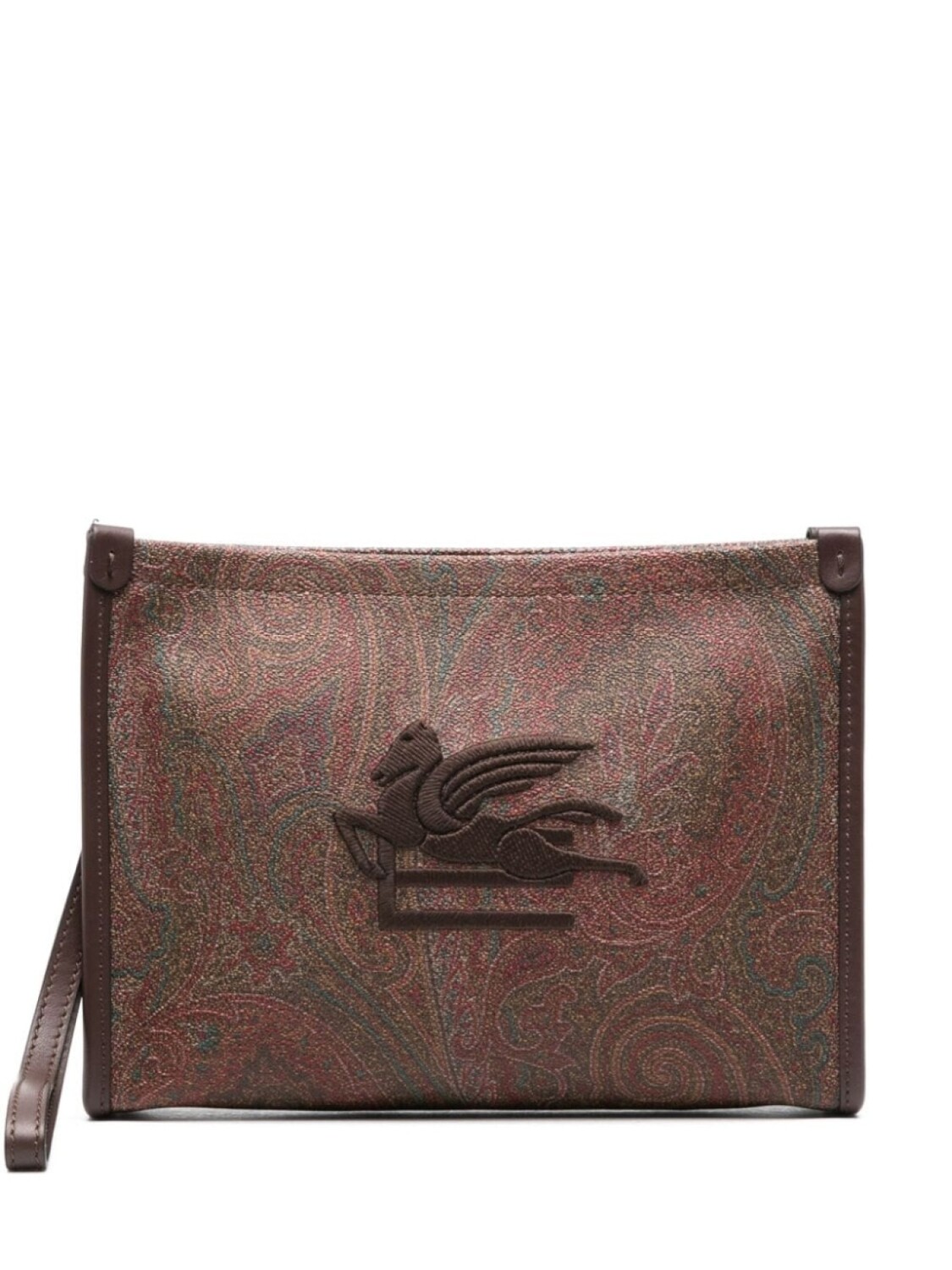 

ETRO жаккардовый клатч с узором пейсли, коричневый