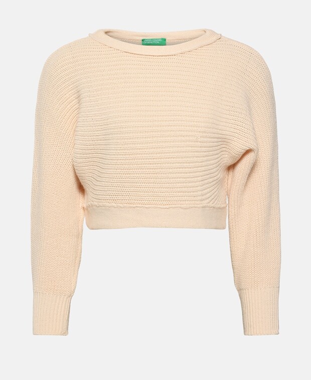 

Джемпер с длинными рукавами United Colors of Benetton, песочный