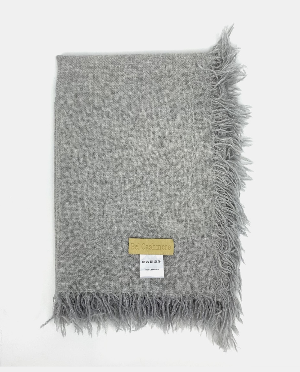 цена Серый шарф из 100% кашемира Bel Cashmere, серый