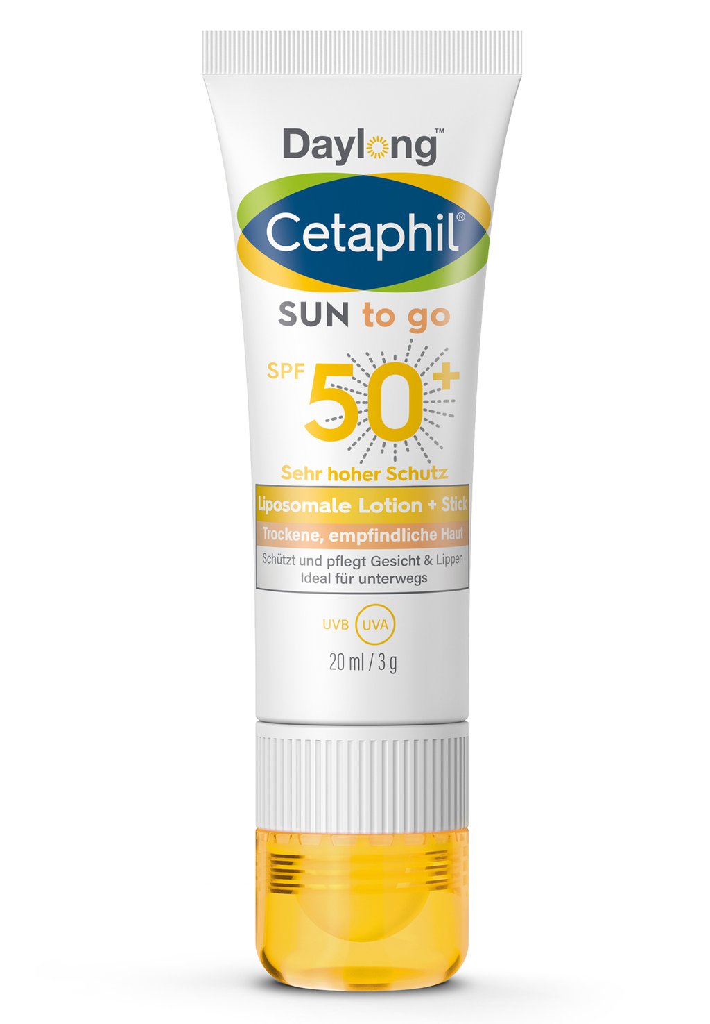 Защита от солнца TO GO SPF50+ CREME & STICK Cetaphil Sun Daylong, цвет zartgelb