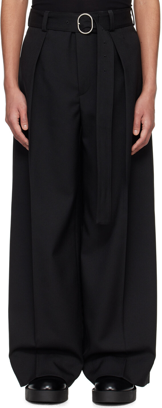 

Черные брюки с поясом Jil Sander, цвет Black