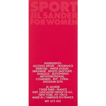 Туалетная вода-спрей Sport Women Femme Woman 30 мл, Jil Sander туалетная вода sander sport для женщин спрей 100 мл jil sander
