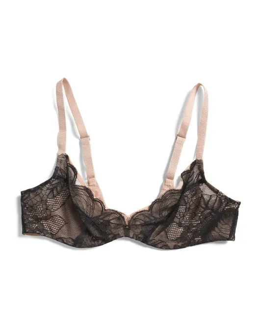 

Кружевной бюстгальтер на косточках Midnight Flowers Chantelle, черный