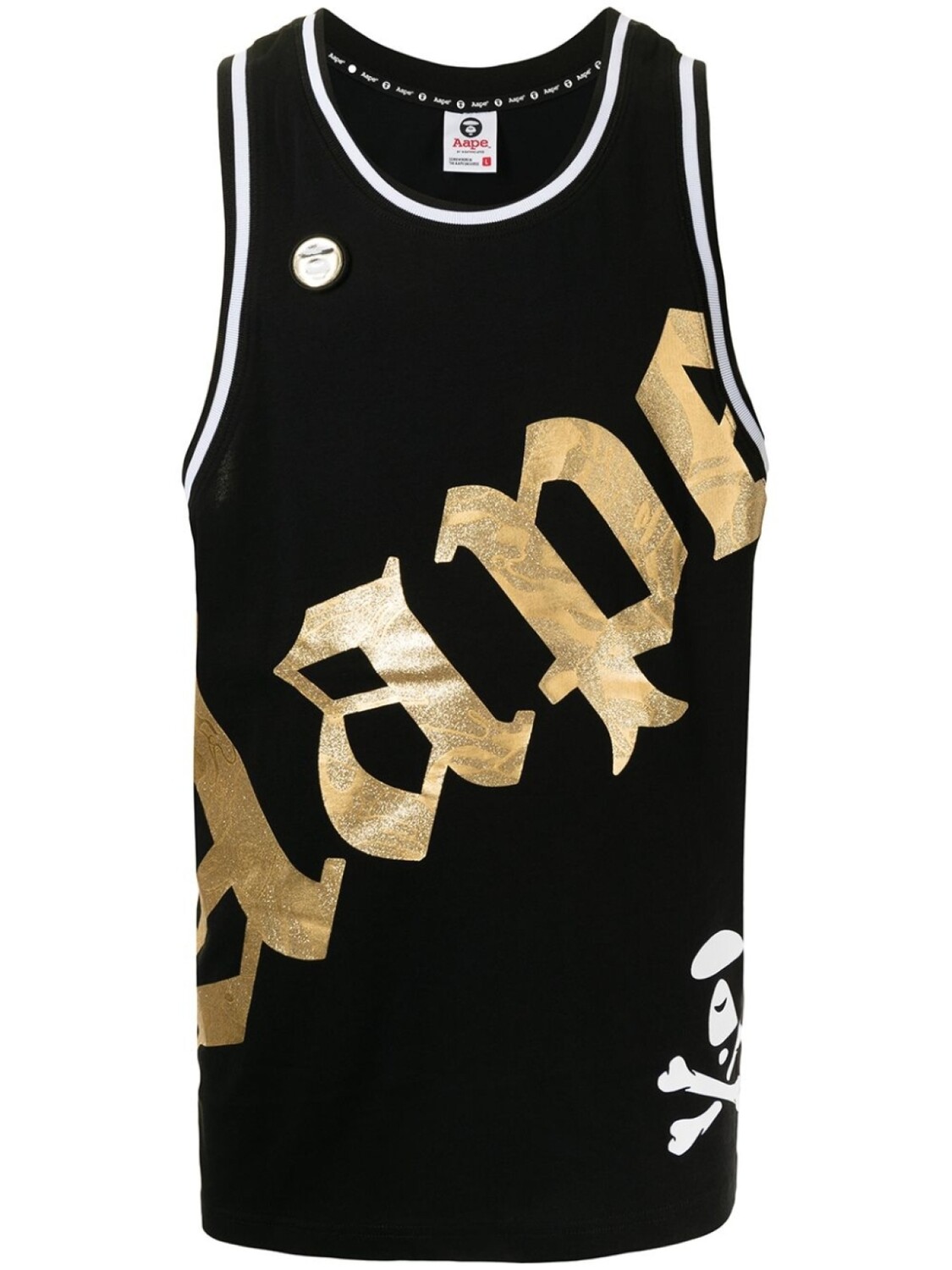 

Топ с логотипом AAPE BY *A BATHING APE, черный