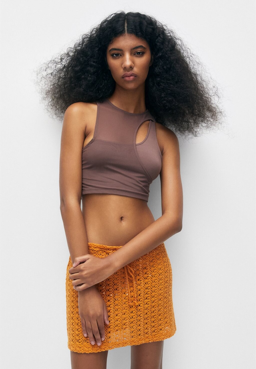 

Топ PULL&BEAR, коричневый