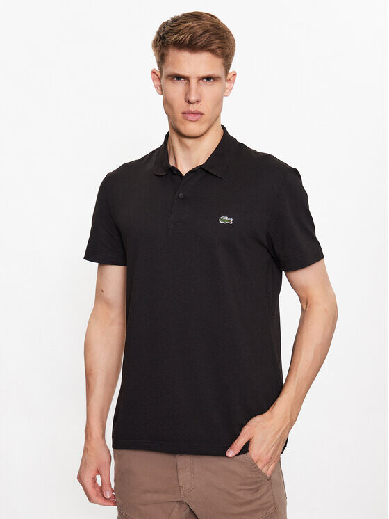 

Рубашка поло стандартного кроя Lacoste, черный