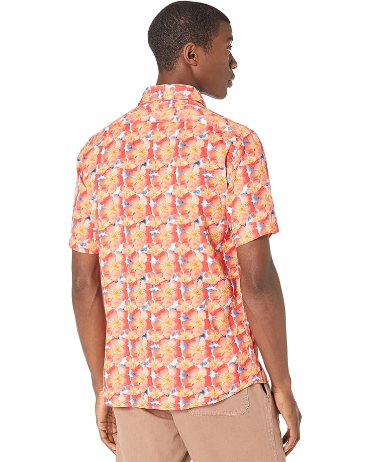 Рубашка BENSON Champlain Short Sleeve Cotton Blend Shirt, цвет Orange Flowers
