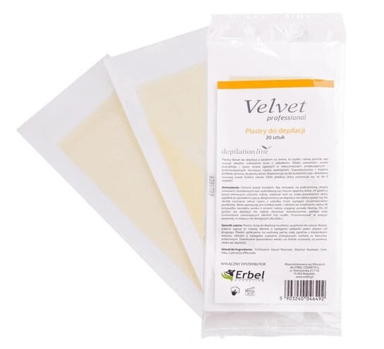 

Восковые полоски для депиляции, 20 шт. Velvet