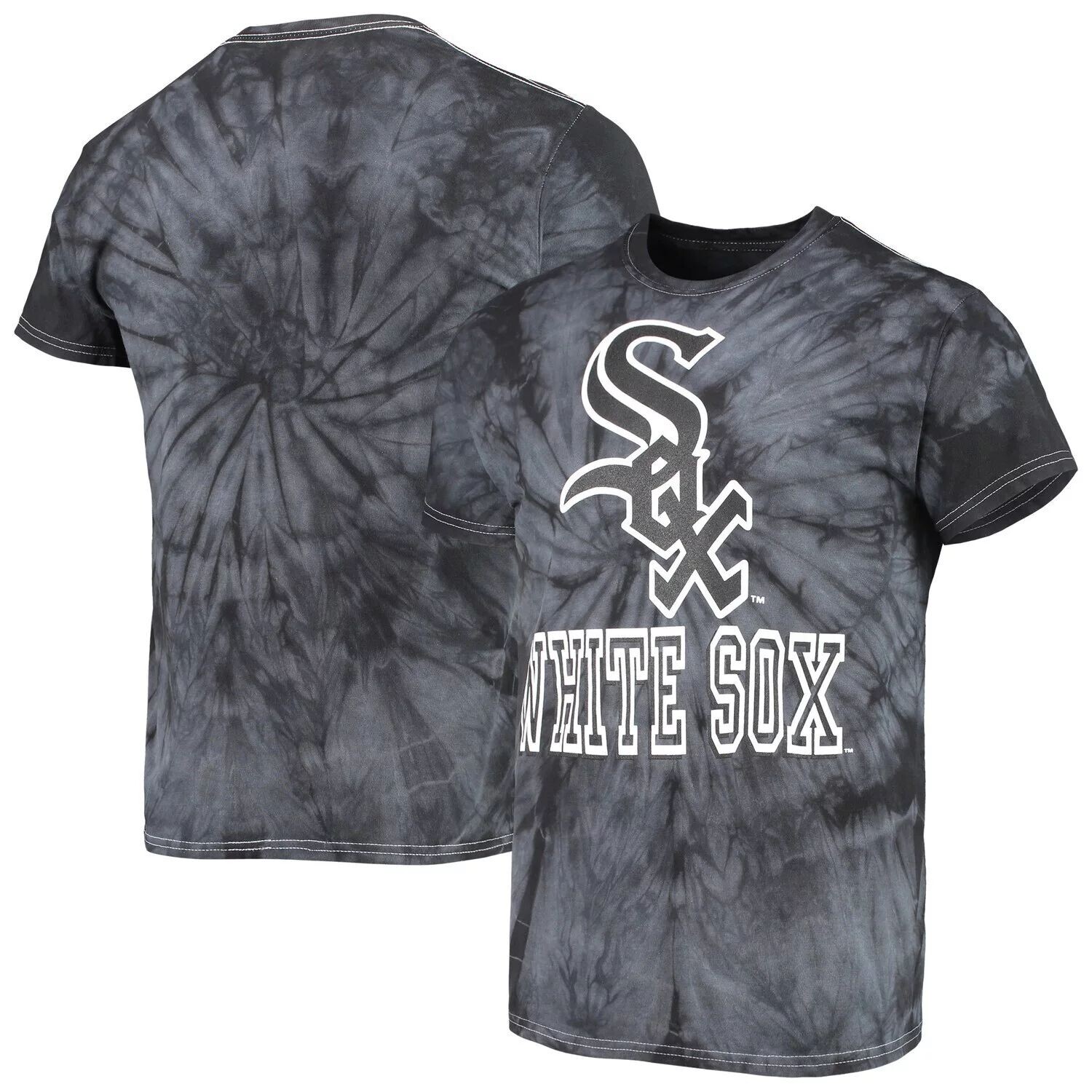 

Мужская футболка Stitches Black Chicago White Sox Spider Tie Dye