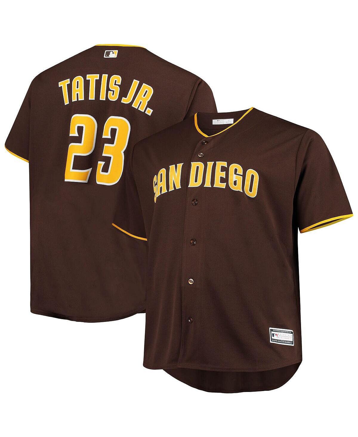 

Мужская футболка Fernando Tatis Jr. Brown San Diego Padres Big and Tall Replica Player Profile