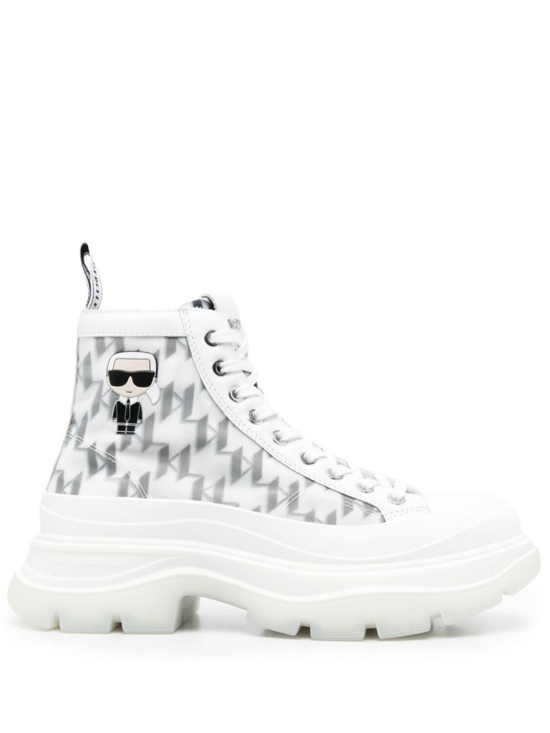

Karl Lagerfeld кроссовки с монограммой, белый