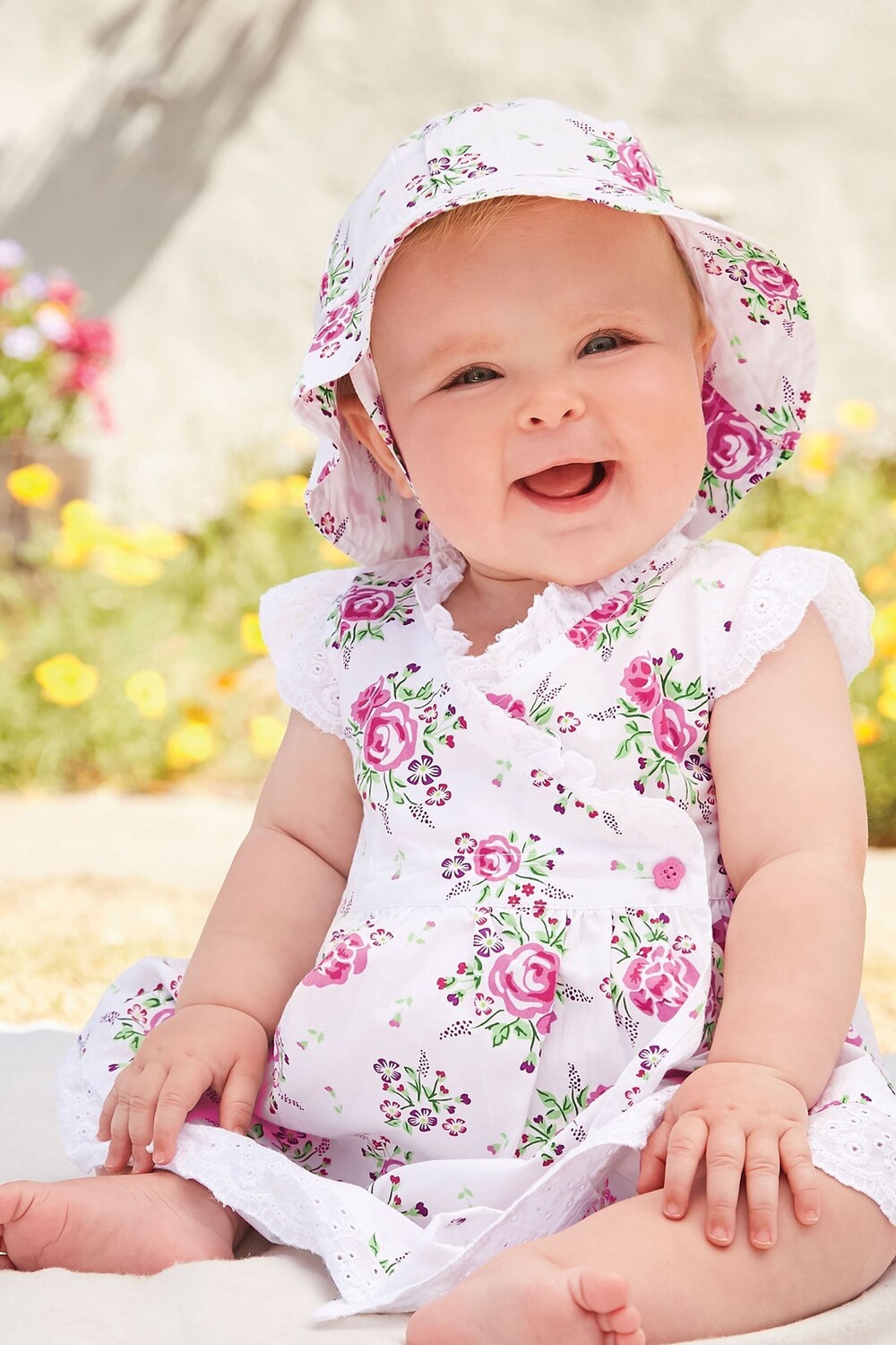 

Детское платье и трусики с принтом JoJo Maman Bébé, розовый