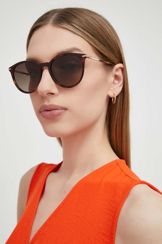 Солнечные очки Carolina Herrera, коричневый солнцезащитные очки carolina herrera серебряный