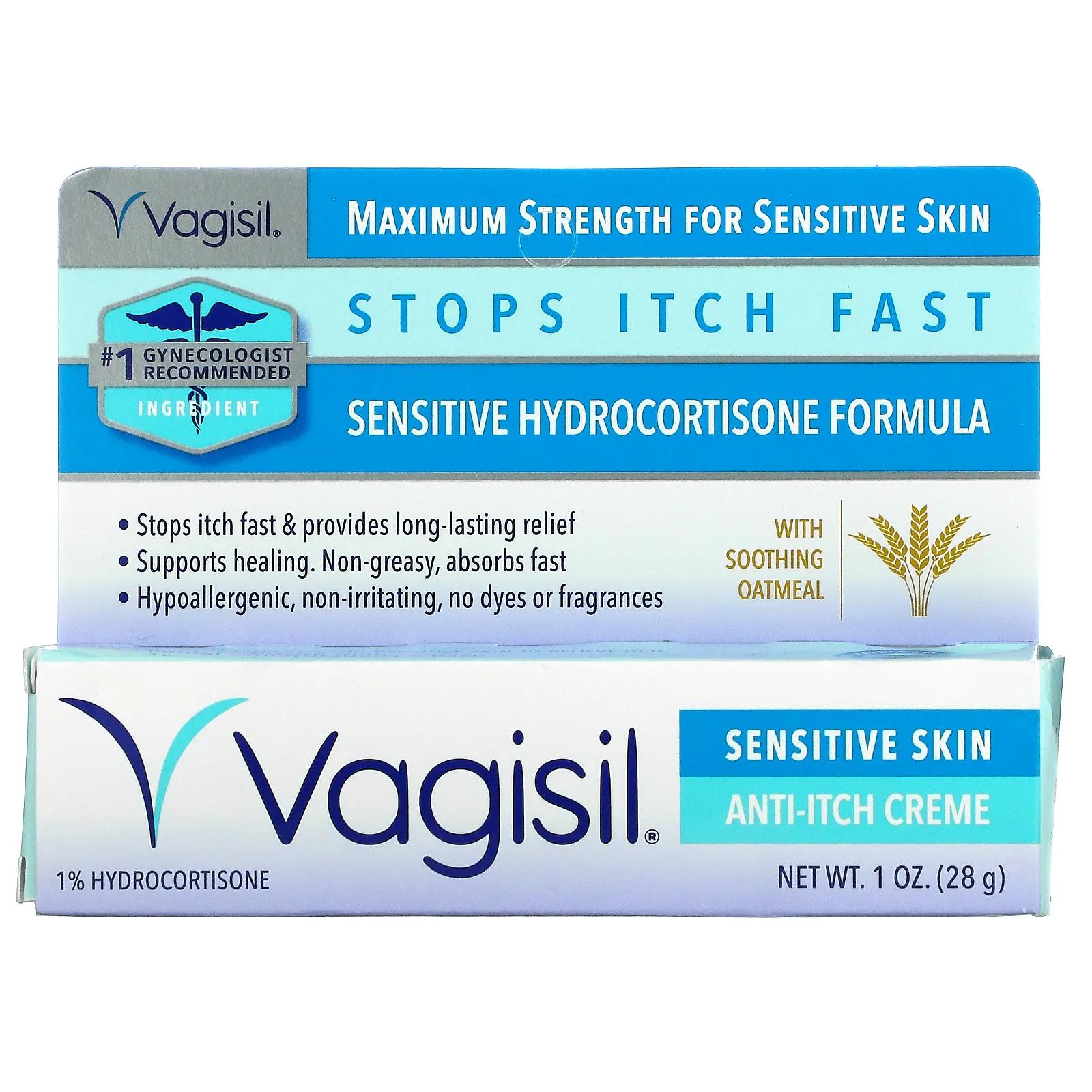 Vagisil Крем против зуда максимальная сила действия для чувствительной кожи 28 г (1 унция) cortizone 10 1% крем против зуда с гидрокортизоном и алоэ максимальная сила действия 56 г 2 унции