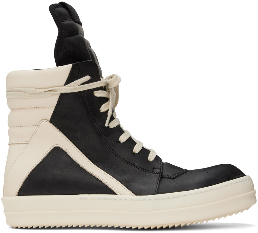 

Черно-белые кроссовки Geobasket Rick Owens, цвет Black/Milk/Milk