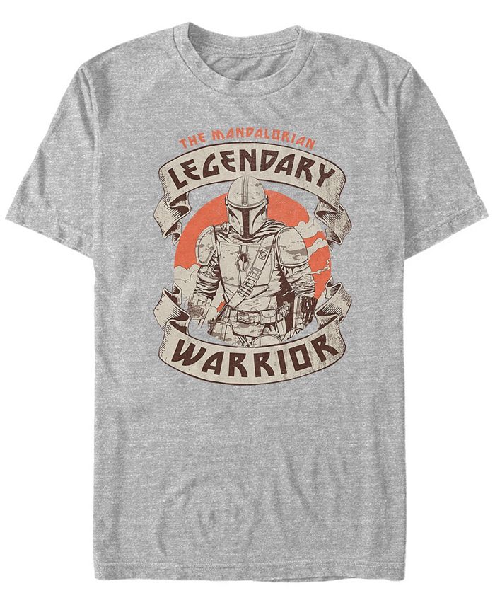 цена Мужская футболка с короткими рукавами «Звездные войны: Мандалорец, легендарный воин» Fifth Sun, серый