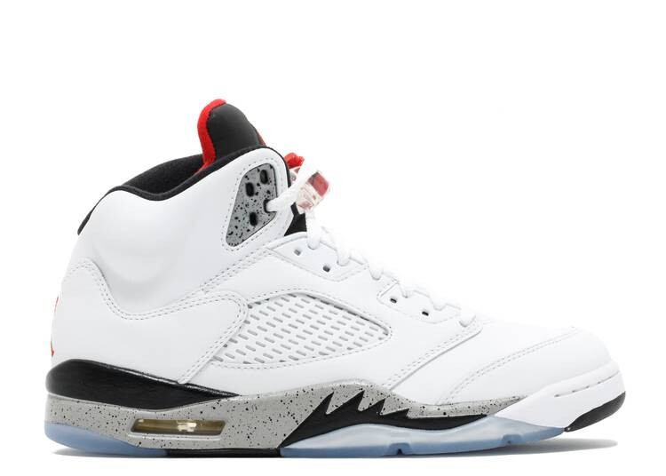 

Кроссовки AIR JORDAN 5 RETRO 'WHITE CEMENT', белый, Белый;серый