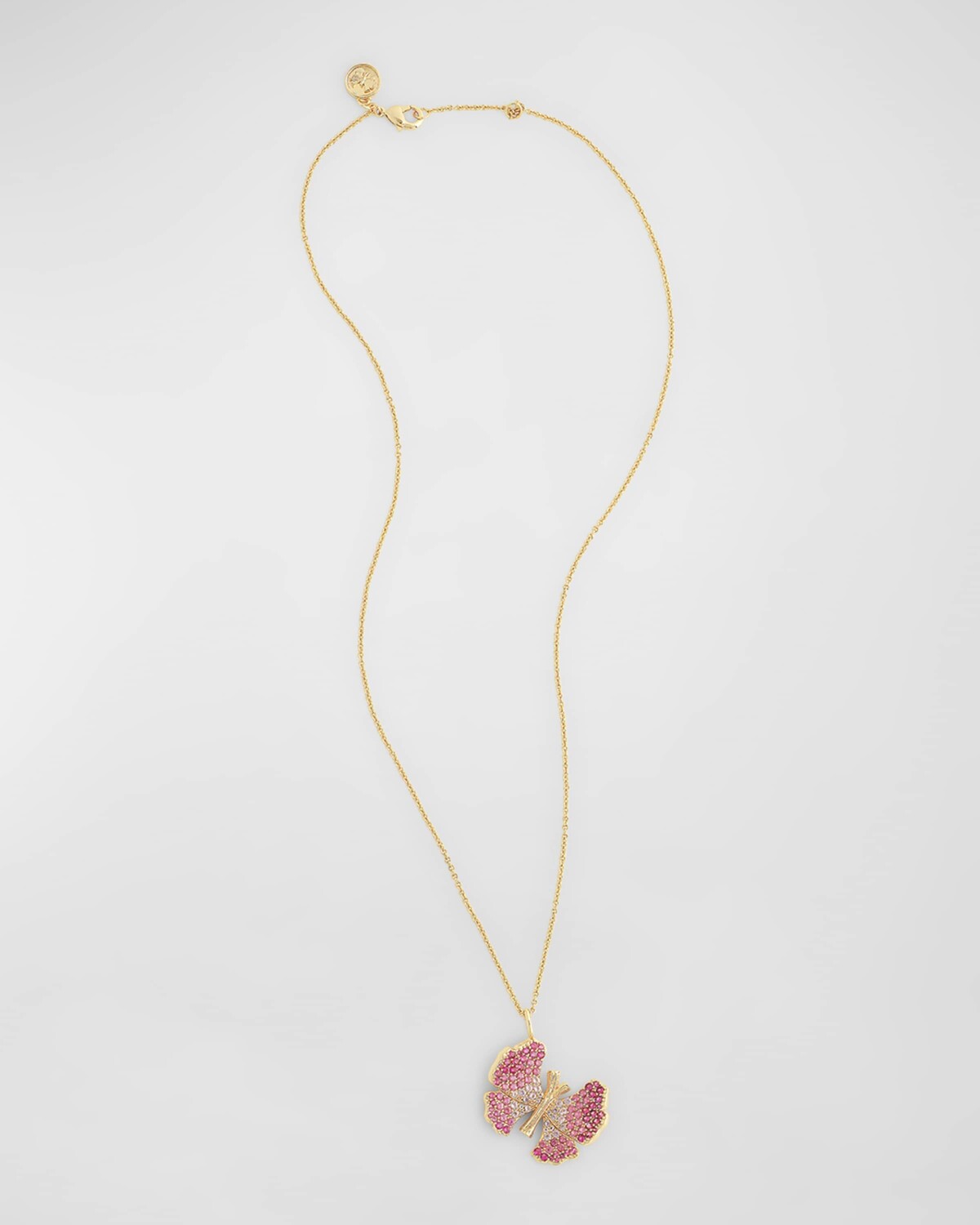 

Колье с бабочкой и паве Anabel Aram Jewelry, цвет Fuchsia