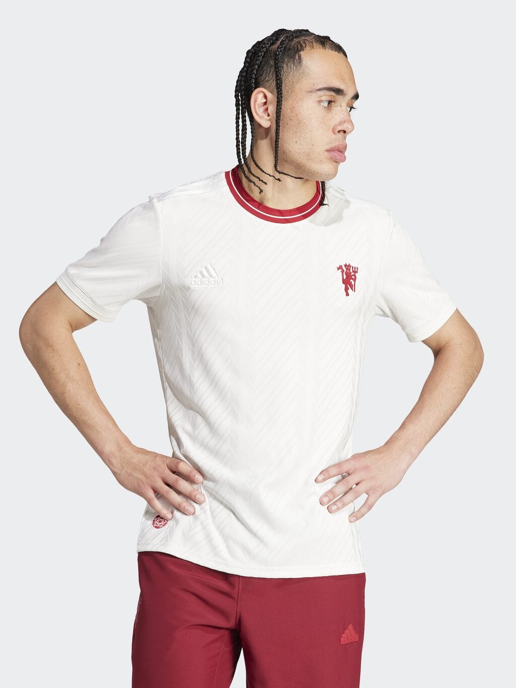 

Базовая футболка Manchester United Nbsp Lifestyler Adidas, цвет cloud white