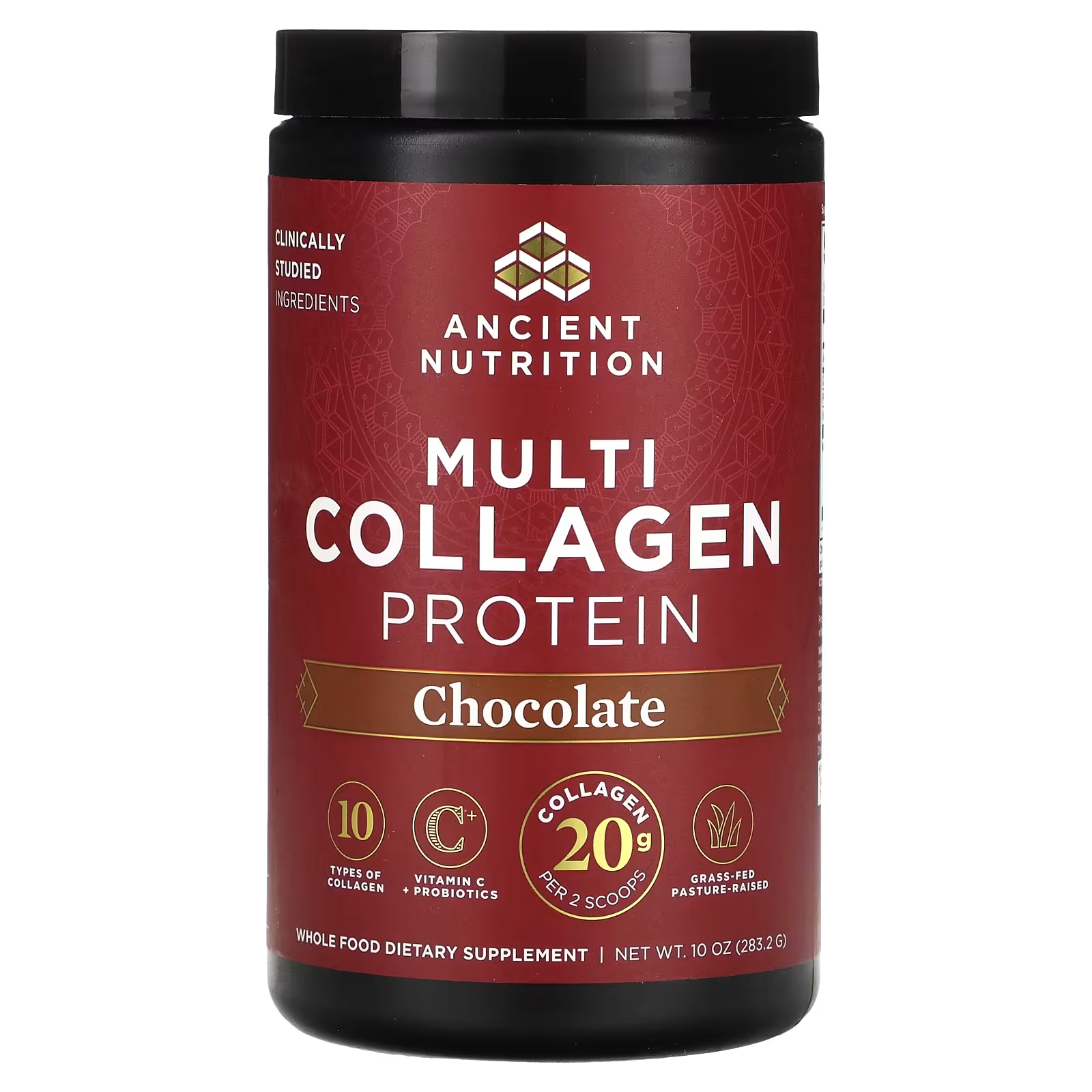 цена Мультиколлагеновый протеиновый шоколад Ancient Nutrition, 283,2 г