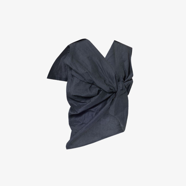 

Тканый топ без рукавов с перекрученным узором Issey Miyake, черный
