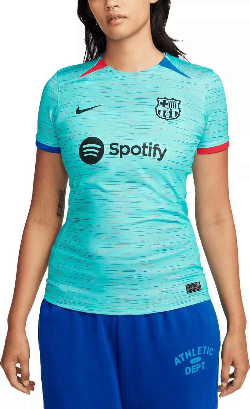 Женская футболка Nike ФК Барселона 2023, третья реплика чехол mypads фк барселона мужской для doogee v11 задняя панель накладка бампер