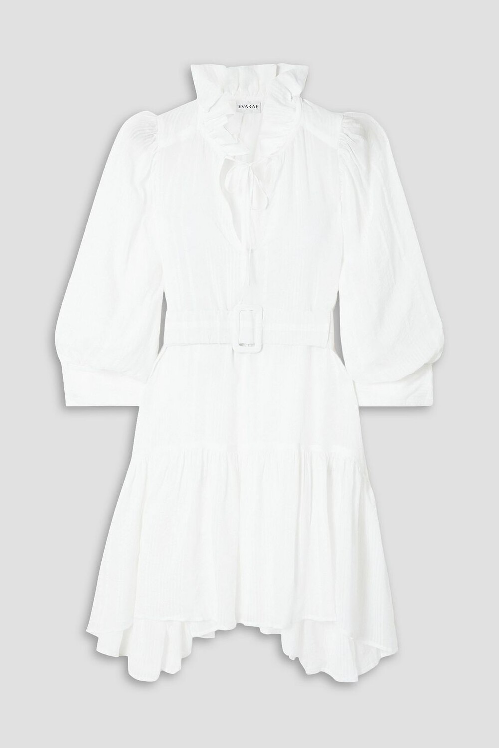 

Платье мини TENCEL с поясом и оборками Marais EVARAE, белый