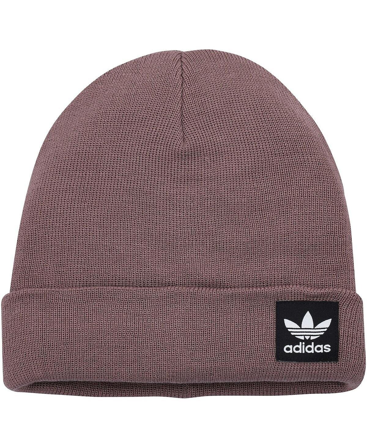 

Мужская вязаная шапка Purple Grove с манжетами adidas