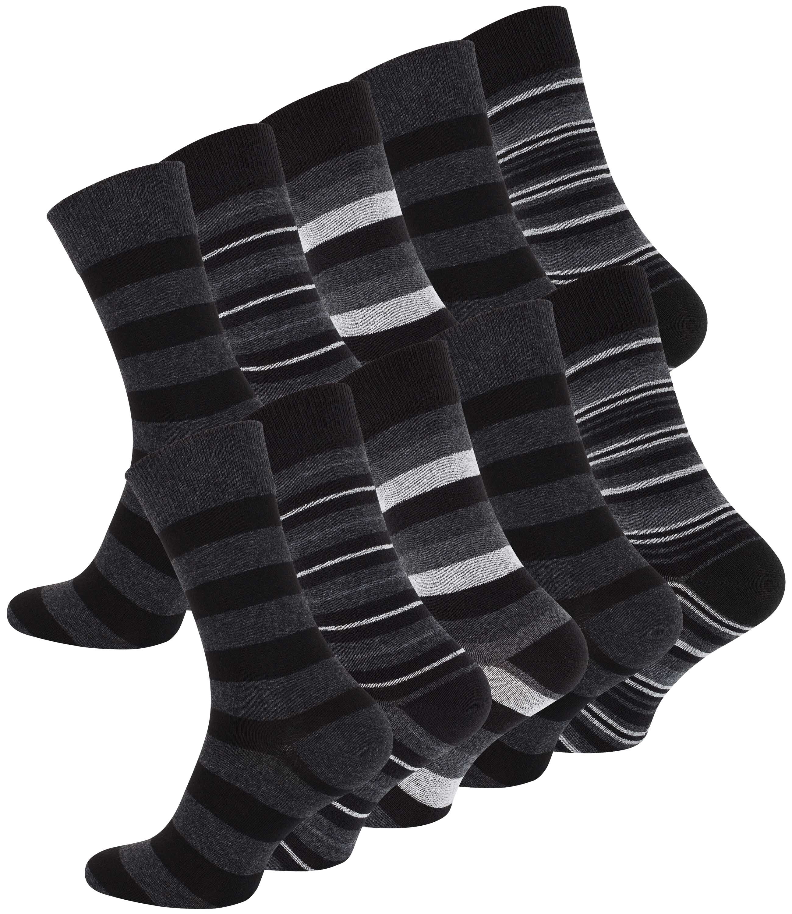 Носки Vincent Creation Casual STRIPES 10 шт, черный