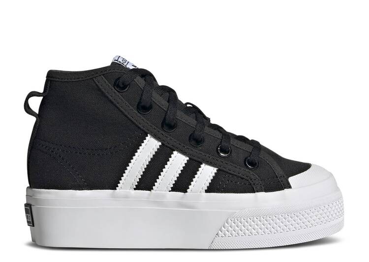 

Кроссовки Adidas NIZZA PLATFORM MID J 'BLACK BLACK', черный
