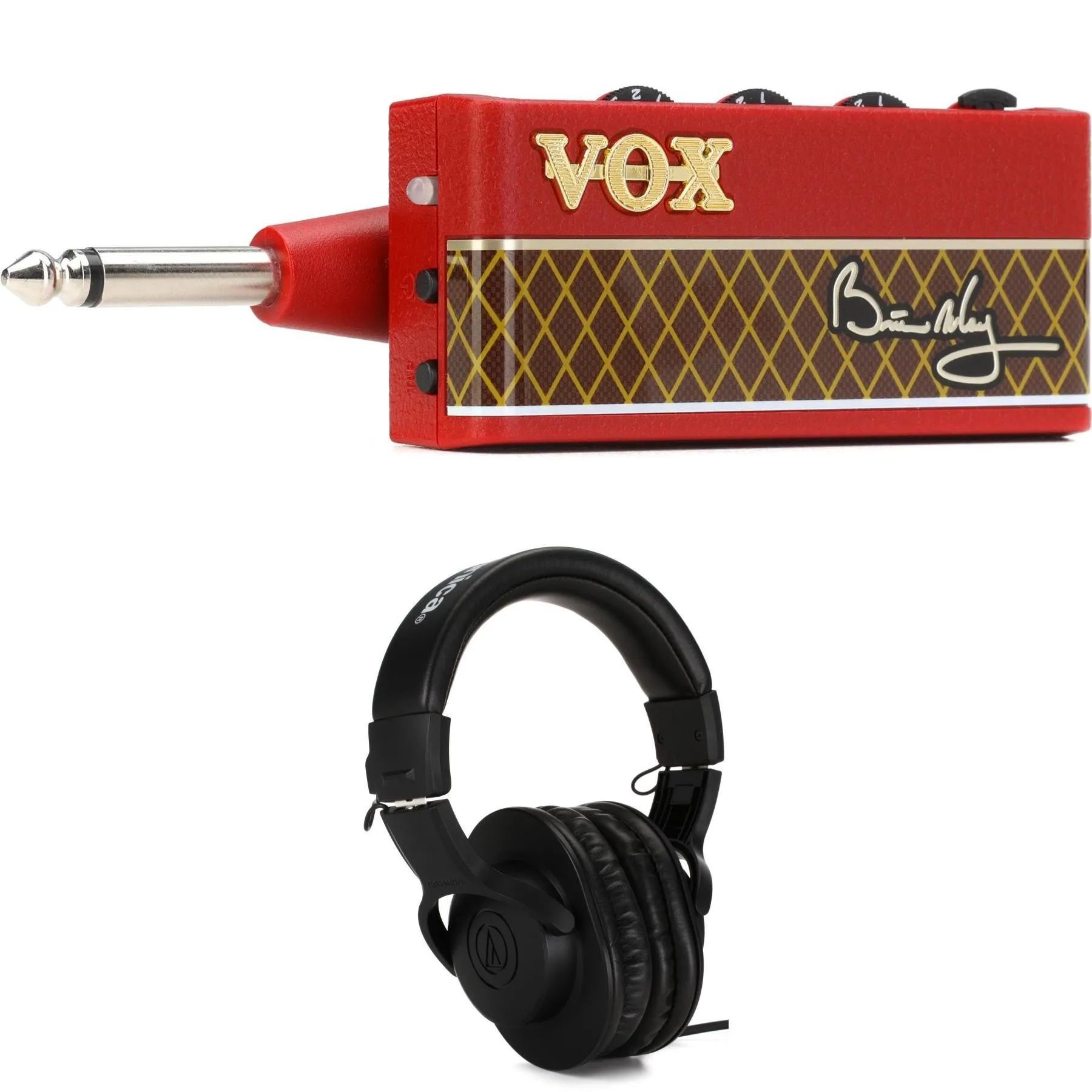 

Новые гитарный усилитель для наушников Vox Brian May amPlug и наушники Audio-Technica ATH-M20x