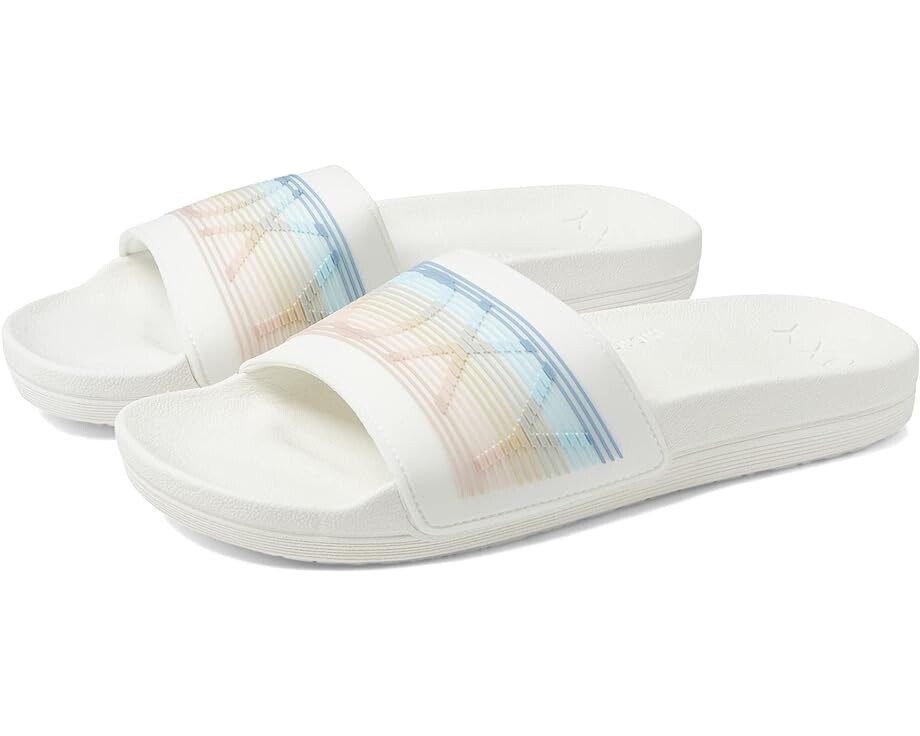 

Сандалии Roxy Slippy LX, цвет White/Stripe