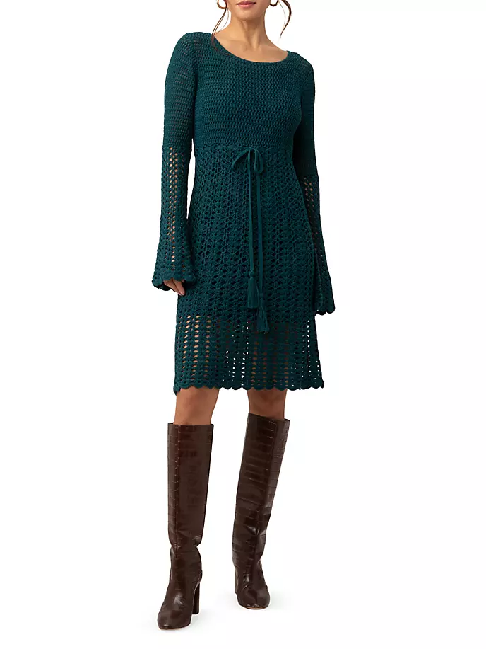 

Мини-платье Gloria крючком Trina Turk, цвет greenwich green