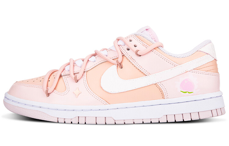 

Кроссовки Nike Dunk Skateboarding Shoes Women's Low-top White, розовый