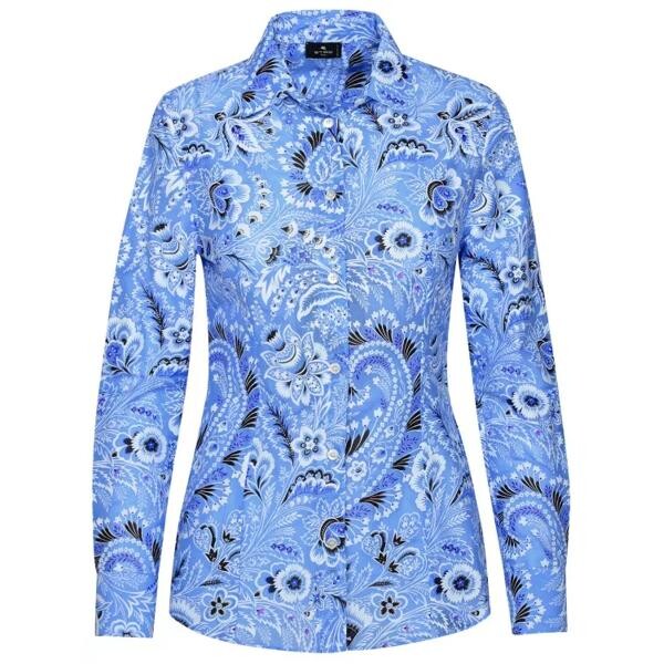 

Футболка light silk blend shirt Etro, синий