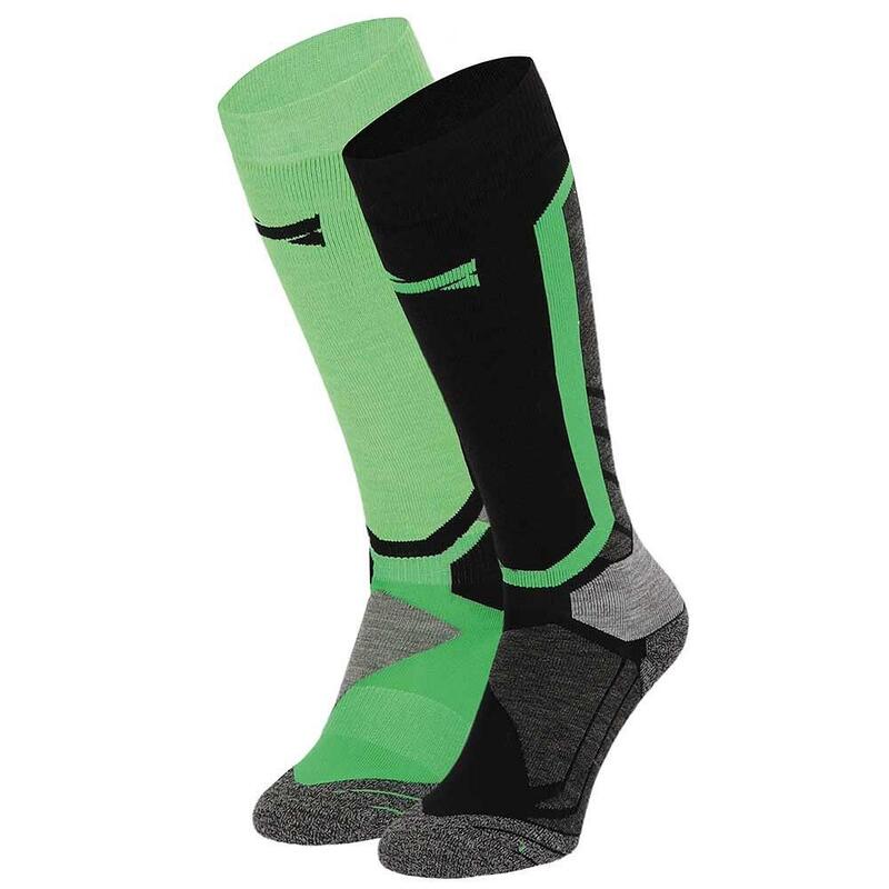 Носки для сноуборда Xtreme, 2 пары, разноцветные, зеленые XTREME SOCKSWEAR, цвет gruen