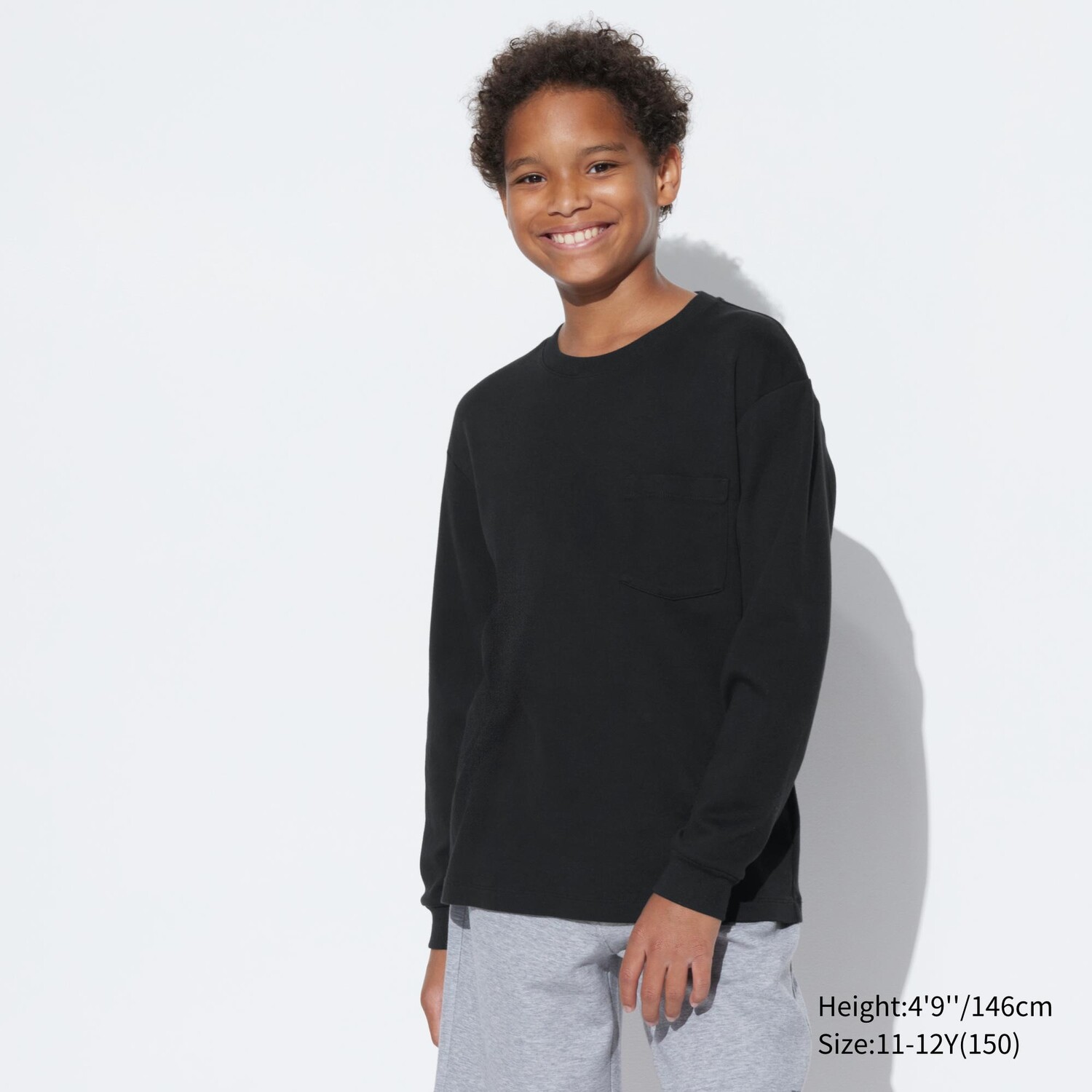 

Футболка UNIQLO с круглым вырезом, черный