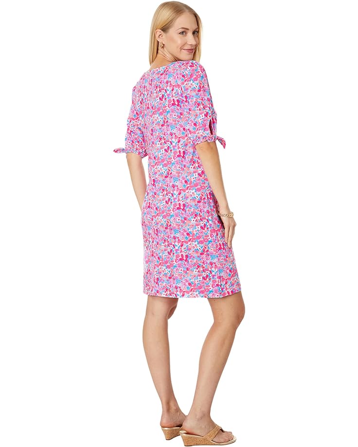 Платье Lilly Pulitzer Easley Short Sleeve Dress, цвет Aura Pink Baby Bloomer