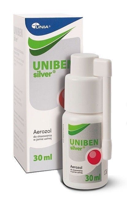 цена Спрей для горла Uniben Silver Aerozol, 30 мл
