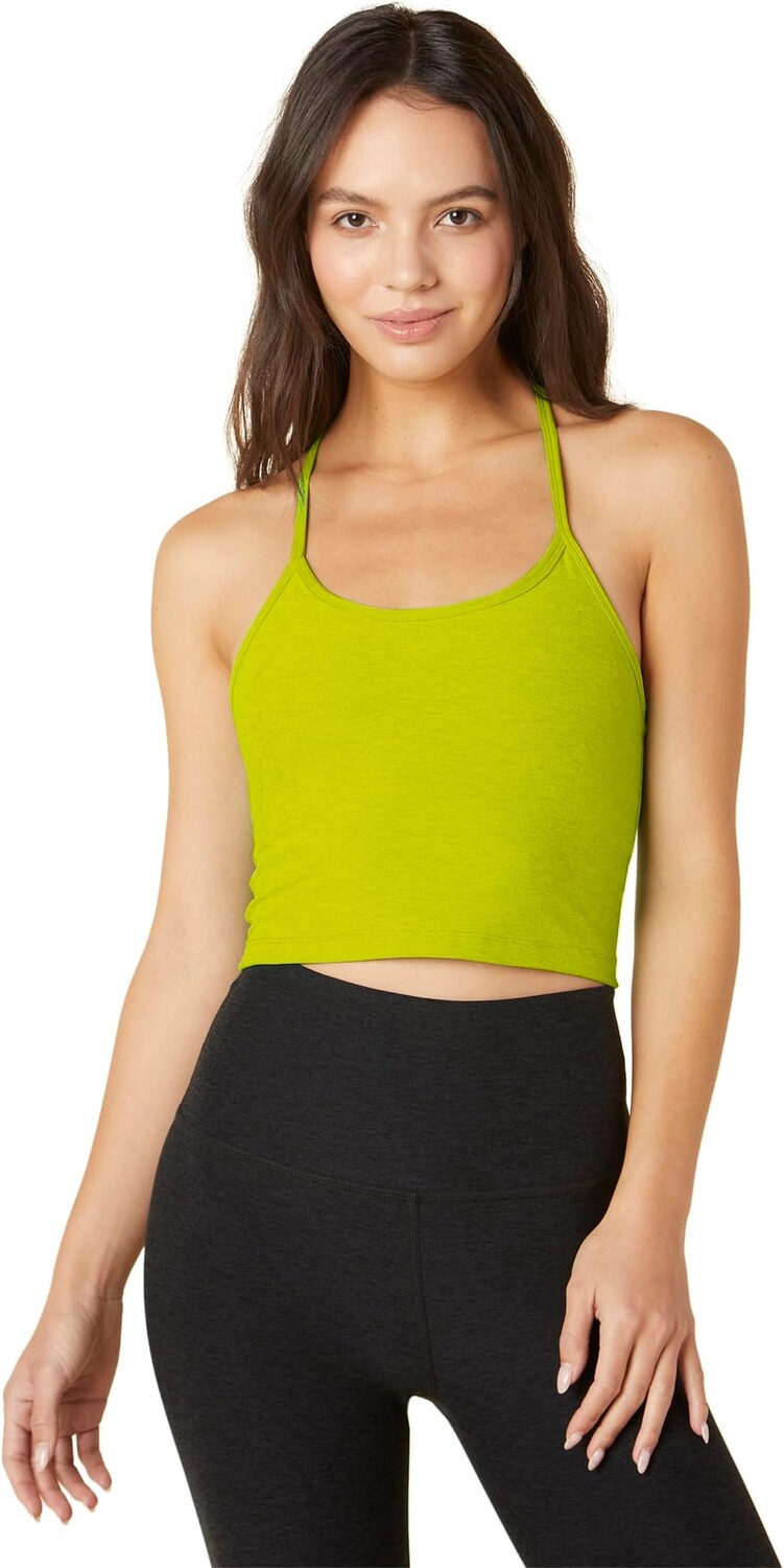 

Укороченная майка Spacedye Slim Racerback Beyond Yoga, цвет Lime Citron Heather