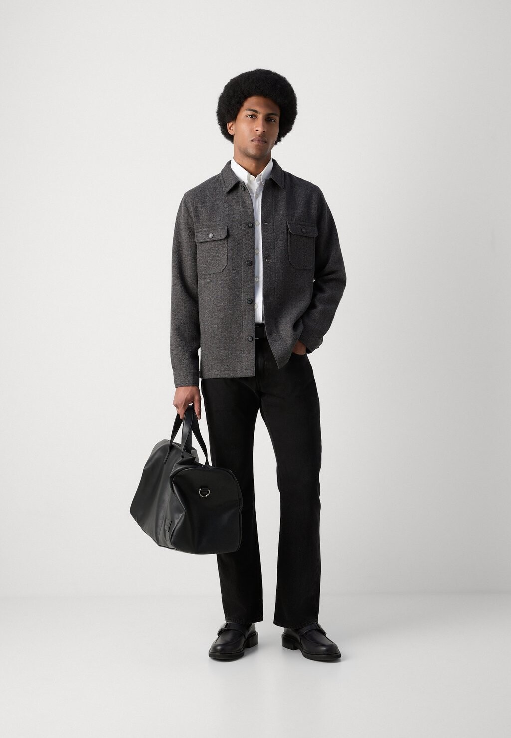 

Легкая куртка TEXTURED OVERSHIRT Lindbergh, цвет Charcoal