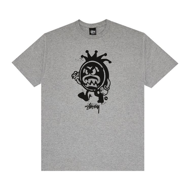 Футболка Stussy Link Man 'Grey Heather', серый