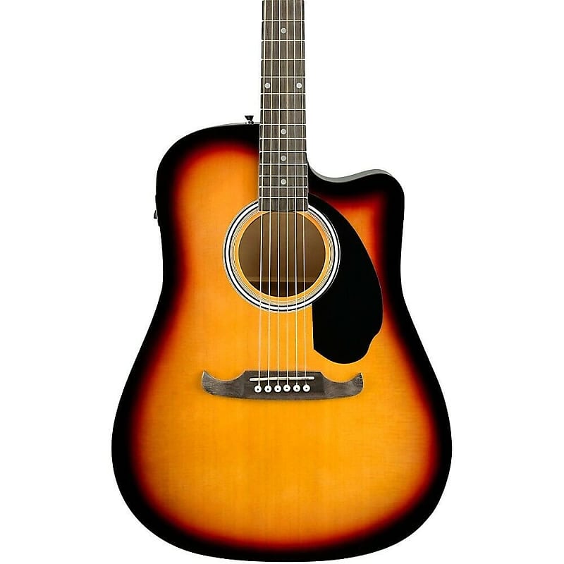 Акустическая гитара Fender FA-125CE Sunburst Dreadnought Cutaway Acoustic Electric Guitar - NEW электроакустическая гитара fender fa 125ce dreadnought sunburst